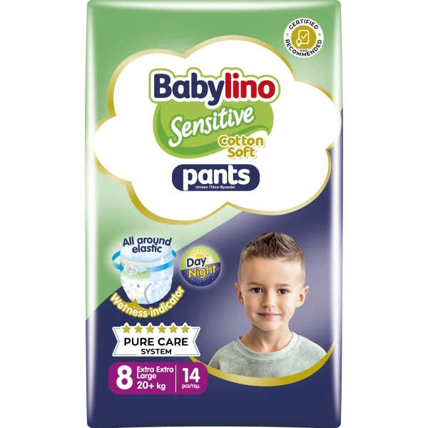 Pannolini Mutandina Babylino Sensitive : Taglia 8 - 20+ Kg.