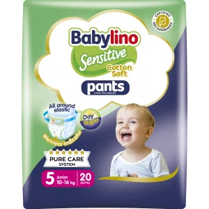 Pannolini Mutandina Babylino Sensitive : Taglia 5 - da 10 a 16 Kg.