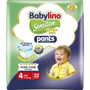 Pannolini Mutandina Babylino Sensitive : Taglia 4 - da 7 a 13 Kg.