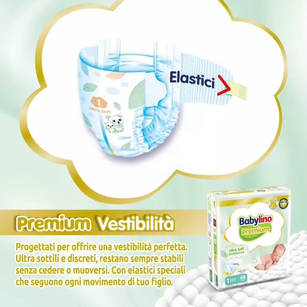 Pannolini taglia 1 Babylino PREMIUM - Da 2 a 5 kg