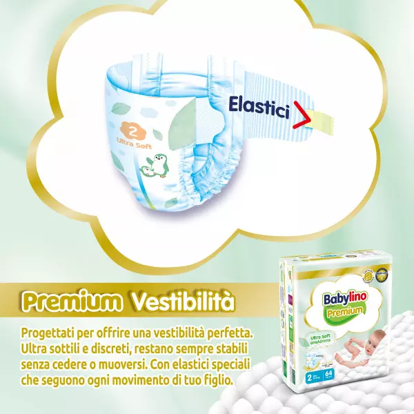 Pannolini taglia 2 Babylino PREMIUM - da 3 a 6 Kg