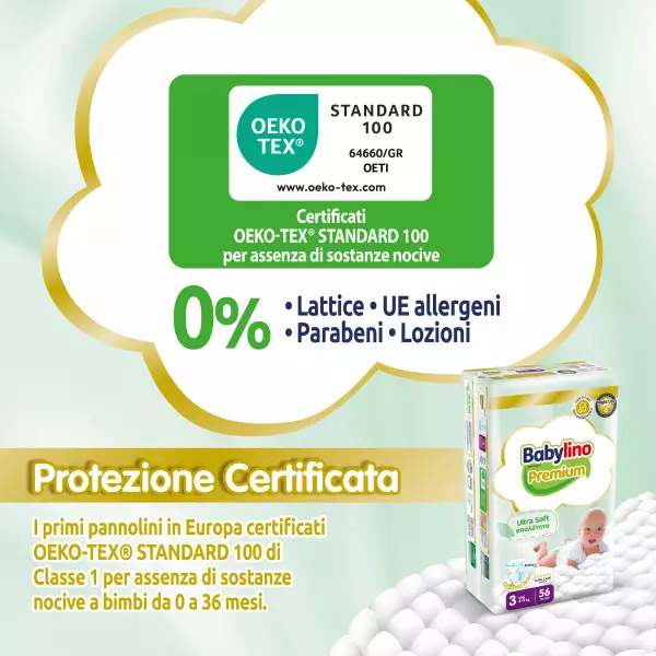 Pannolini taglia 3 Babylino PREMIUM - Da 4 a 9 Kg
