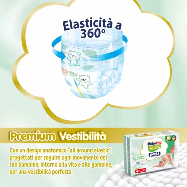 Pannolini Mutandina Babylino PREMIUM : Taglia 4 - da 7 a 13 Kg.