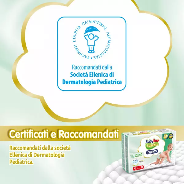 Pannolini Mutandina Babylino PREMIUM : Taglia 4 - da 7 a 13 Kg.