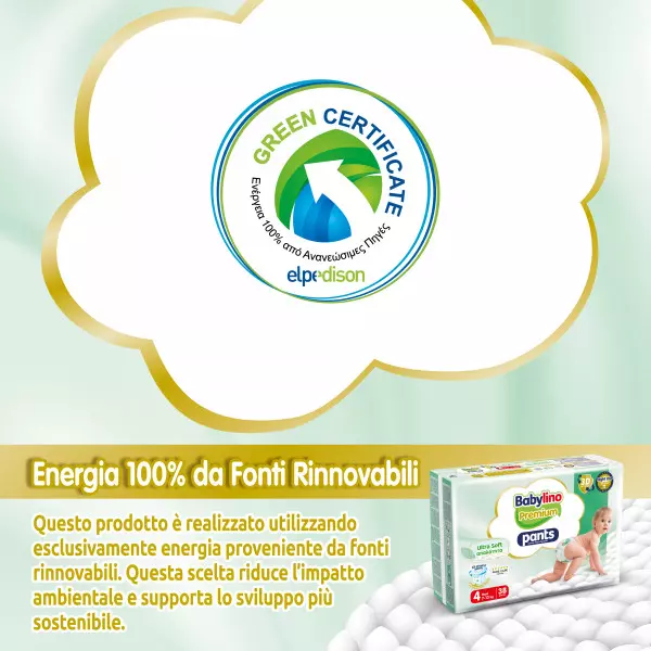 Pannolini Mutandina Babylino PREMIUM : Taglia 4 - da 7 a 13 Kg.