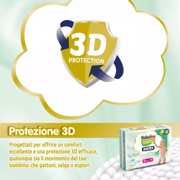 Pannolini mutandina Taglia 5 Babylino PREMIUM SOFT - Da 10 a 16 Kg