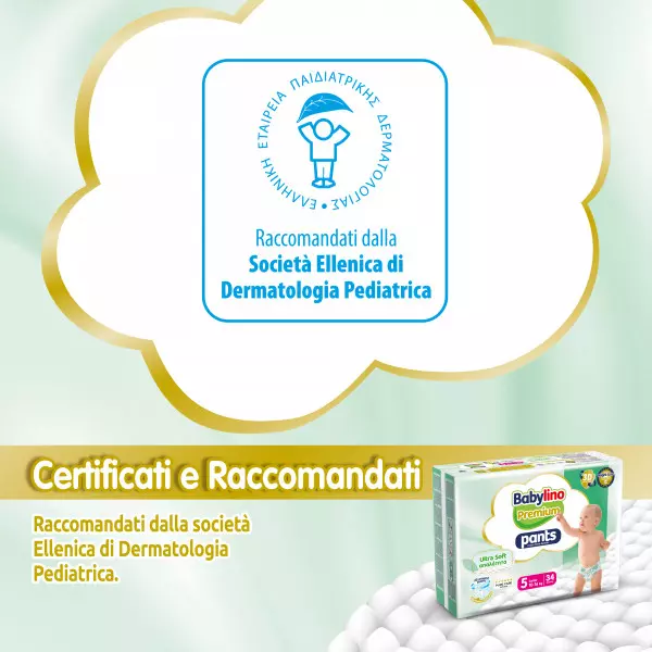 Pannolini mutandina Taglia 5 Babylino PREMIUM SOFT - Da 10 a 16 Kg