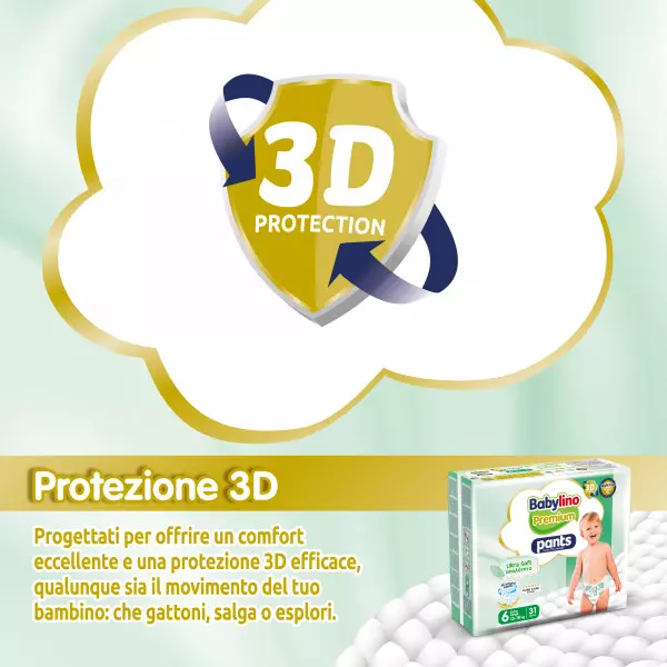 Pannolini Mutandina Babylino PREMIUM : Taglia 6 - 13-18 Kg.