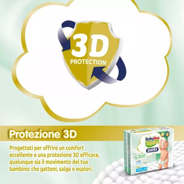Pannolini mutandina Taglia 7 Babylino PREMIUM SOFT - Da 15 a 25 Kg