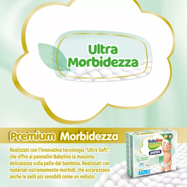 Pannolini mutandina Taglia 7 Babylino PREMIUM SOFT - Da 15 a 25 Kg