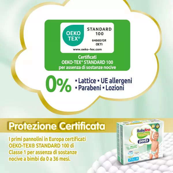 Pannolini mutandina Taglia 7 Babylino PREMIUM SOFT - Da 15 a 25 Kg
