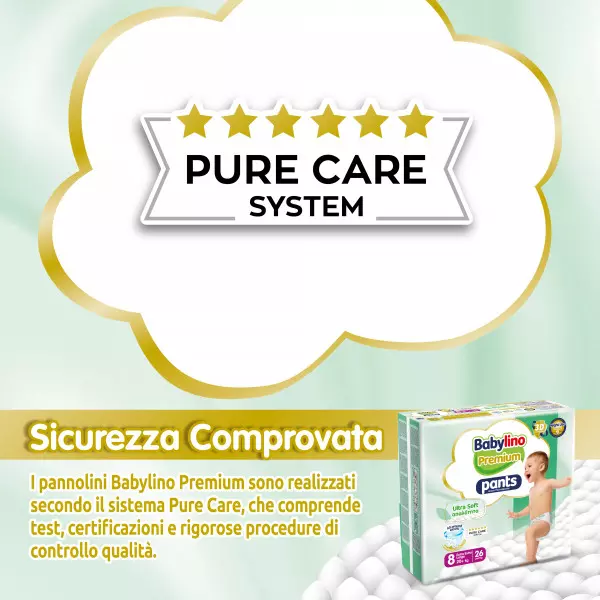 Pannolini mutandina Taglia 8 Babylino PREMIUM SOFT - Dai 20 Kg
