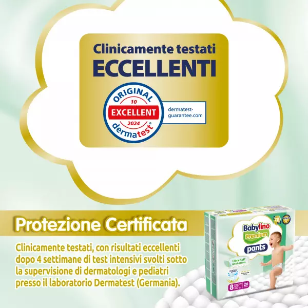 Pannolini mutandina Taglia 8 Babylino PREMIUM SOFT - Dai 20 Kg