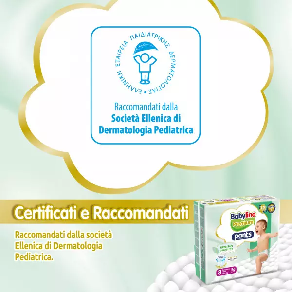 Pannolini mutandina Taglia 8 Babylino PREMIUM SOFT - Dai 20 Kg