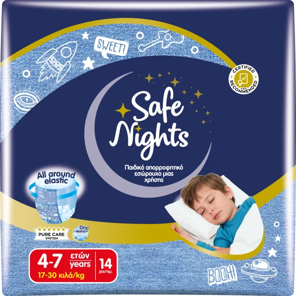 Pannolini mutandina Babylino Safe Nights BOY - Da 4 ai 10 anni