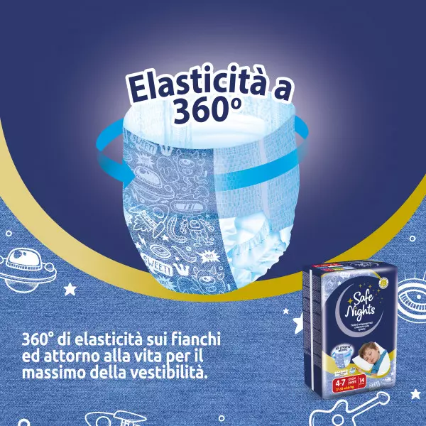 Pannolini mutandina Babylino Safe Nights BOY - Da 4 ai 10 anni