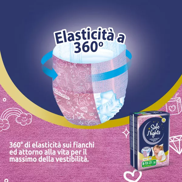 Pannolini mutandina Babylino Safe Nights GIRL - Da 8 a 16 anni