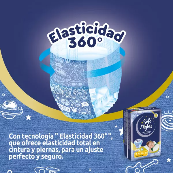 Pannolini mutandina Babylino Safe Nights BOY - Dai 3 ai 4 anni