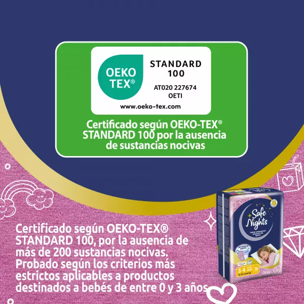 Pannolini mutandina Babylino Safe Nights GIRL - Da 3 ai 4 anni