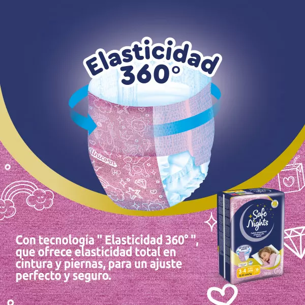 Pannolini mutandina Babylino Safe Nights GIRL - Da 3 ai 4 anni