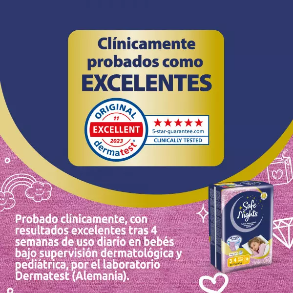 Pannolini mutandina Babylino Safe Nights GIRL - Da 3 ai 4 anni