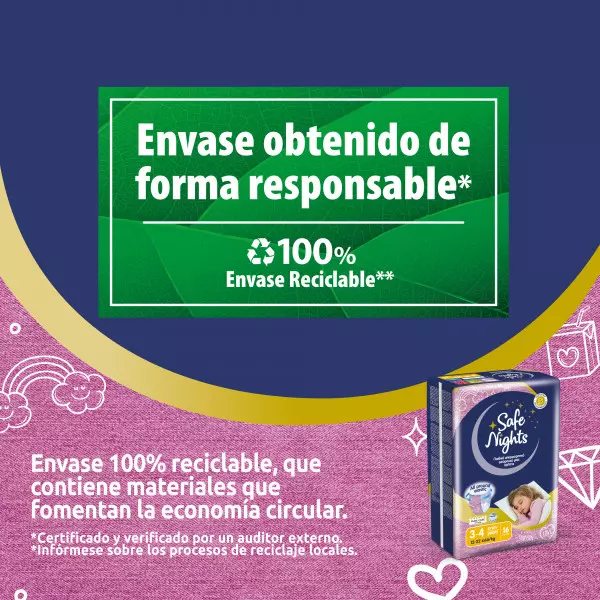 Pannolini mutandina Babylino Safe Nights GIRL - Da 3 ai 4 anni