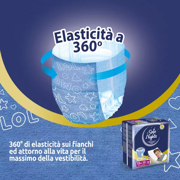 Pannolini mutandina Babylino Safe Nights BOY - Dai 13 anni