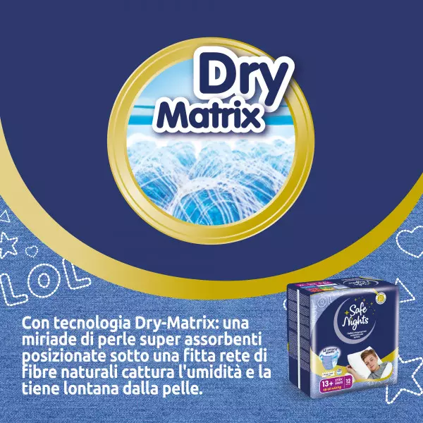 Pannolini mutandina Babylino Safe Nights BOY - Dai 13 anni