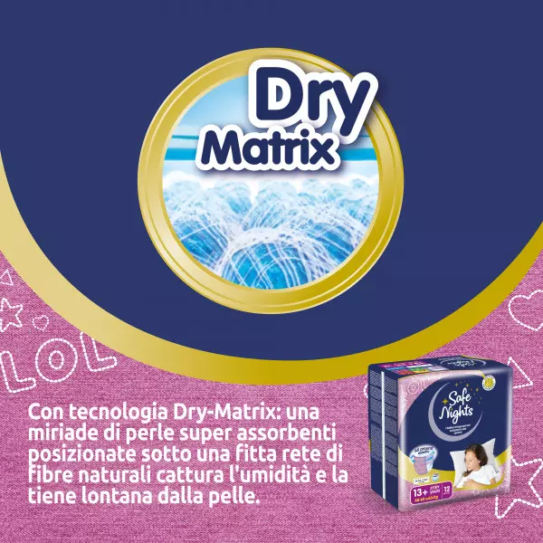 Pannolini mutandina Babylino Safe Nights GIRL - Dai 13 anni