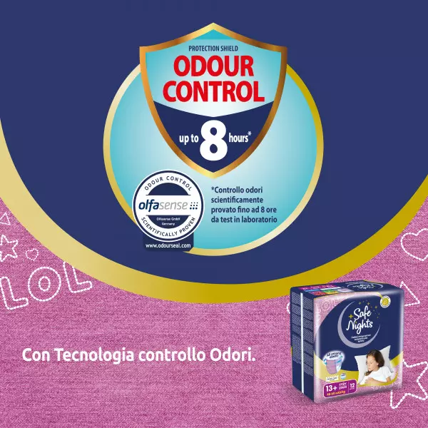 Pannolini mutandina Babylino Safe Nights GIRL - Dai 13 anni