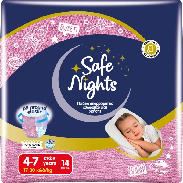 Pannolini mutandina Babylino Safe Nights GIRL - Da 4 ai 10 anni