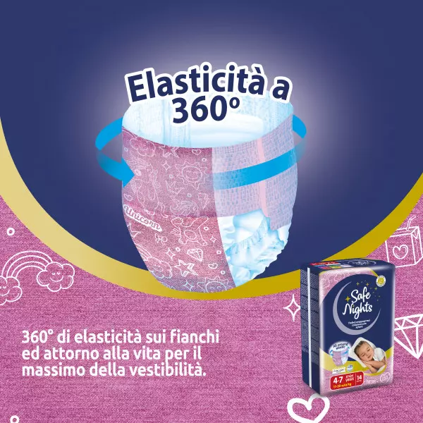 Pannolini mutandina Babylino Safe Nights GIRL - Da 4 ai 10 anni