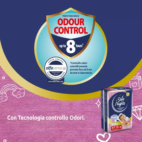 Pannolini mutandina Babylino Safe Nights GIRL - Da 4 ai 10 anni