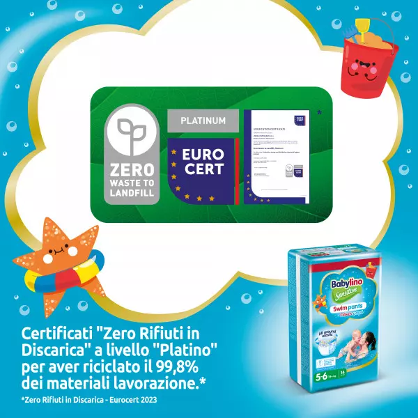 Pannolini piscina taglia 5-6 Babylino Sensitive - Da 9 a 15 kg